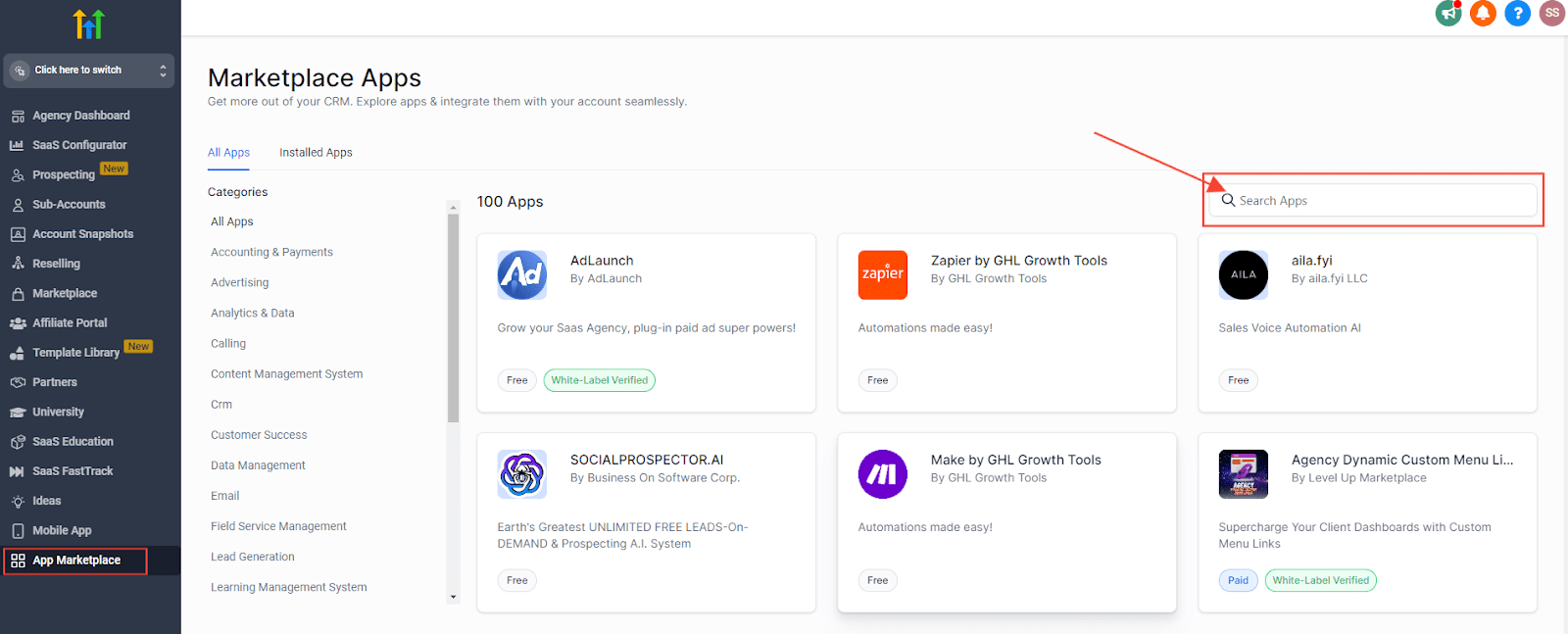 Red arrow pointing toward Create Office button, in Offices page